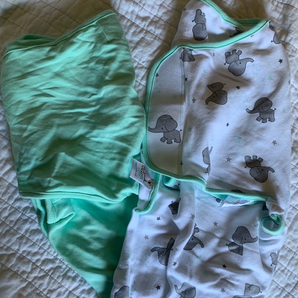 Aden zip and Velcro swaddles NWOT small/medium